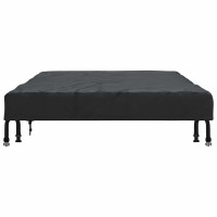 Produktbild för Bordskydd Enfärgad Svart 202 x 92 x 15 cm tyg