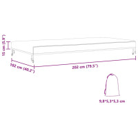 Produktbild för Bordskydd Enfärgad Svart 202 x 102 x 15 cm tyg