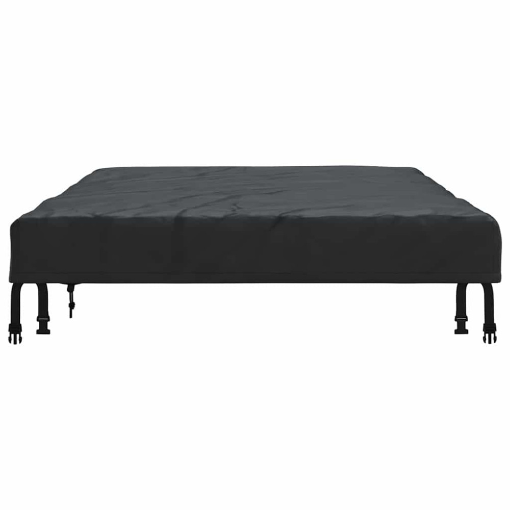 Produktbild för Bordskydd Enfärgad Svart 202 x 102 x 15 cm tyg