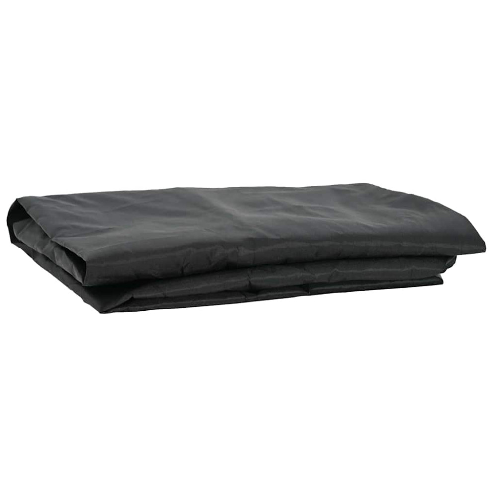 Produktbild för Bordskydd Enfärgad Svart 202 x 102 x 15 cm tyg