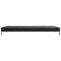 Produktbild för Bordskydd Enfärgad Svart 202 x 102 x 15 cm tyg