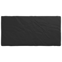 Produktbild för Bordskydd Enfärgad Svart 202 x 102 x 15 cm tyg