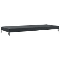 Produktbild för Bordskydd Enfärgad Svart 242 x 102 x 15 cm tyg