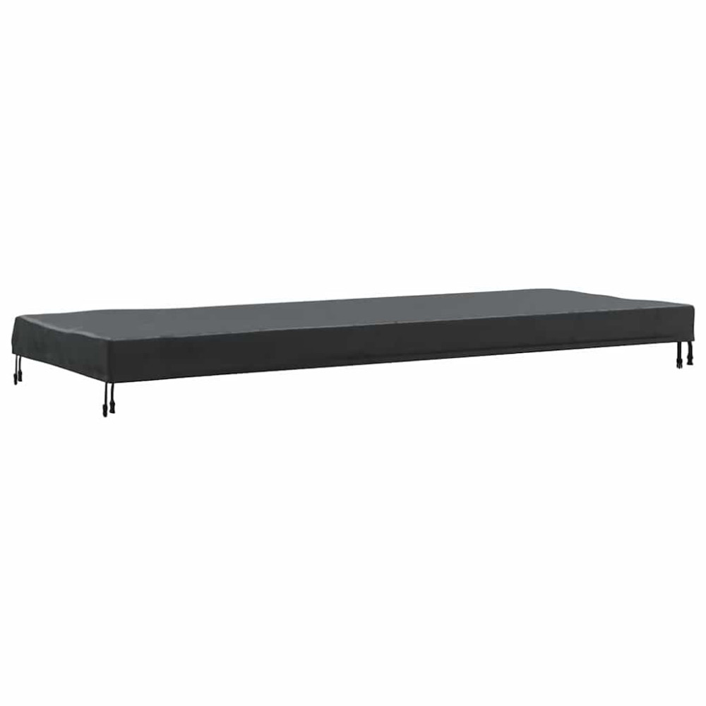 Produktbild för Bordskydd Enfärgad Svart 262 x 102 x 15 cm tyg