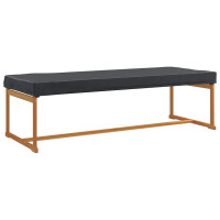 Produktbild för Bordskydd Enfärgad Svart 262 x 102 x 15 cm tyg