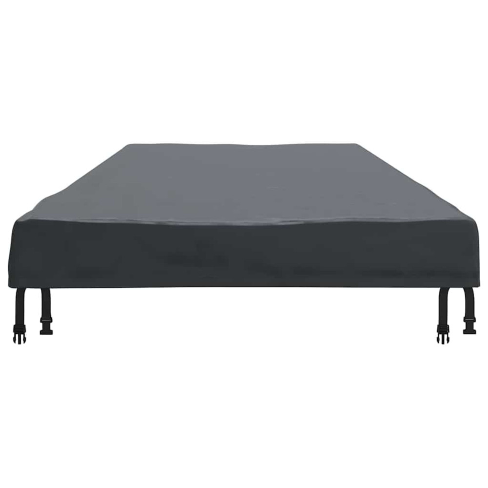 Produktbild för Bordskydd Enfärgad Svart 262 x 102 x 15 cm tyg