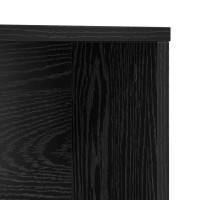 Produktbild för Skrivbord med hylla Svart Ek 91 x 50 x 149 cm Konstruerat trä