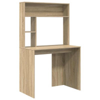 Produktbild för Skrivbord med hylla Sonoma-ek 91 x 50 x 149 cm Konstruerat trä