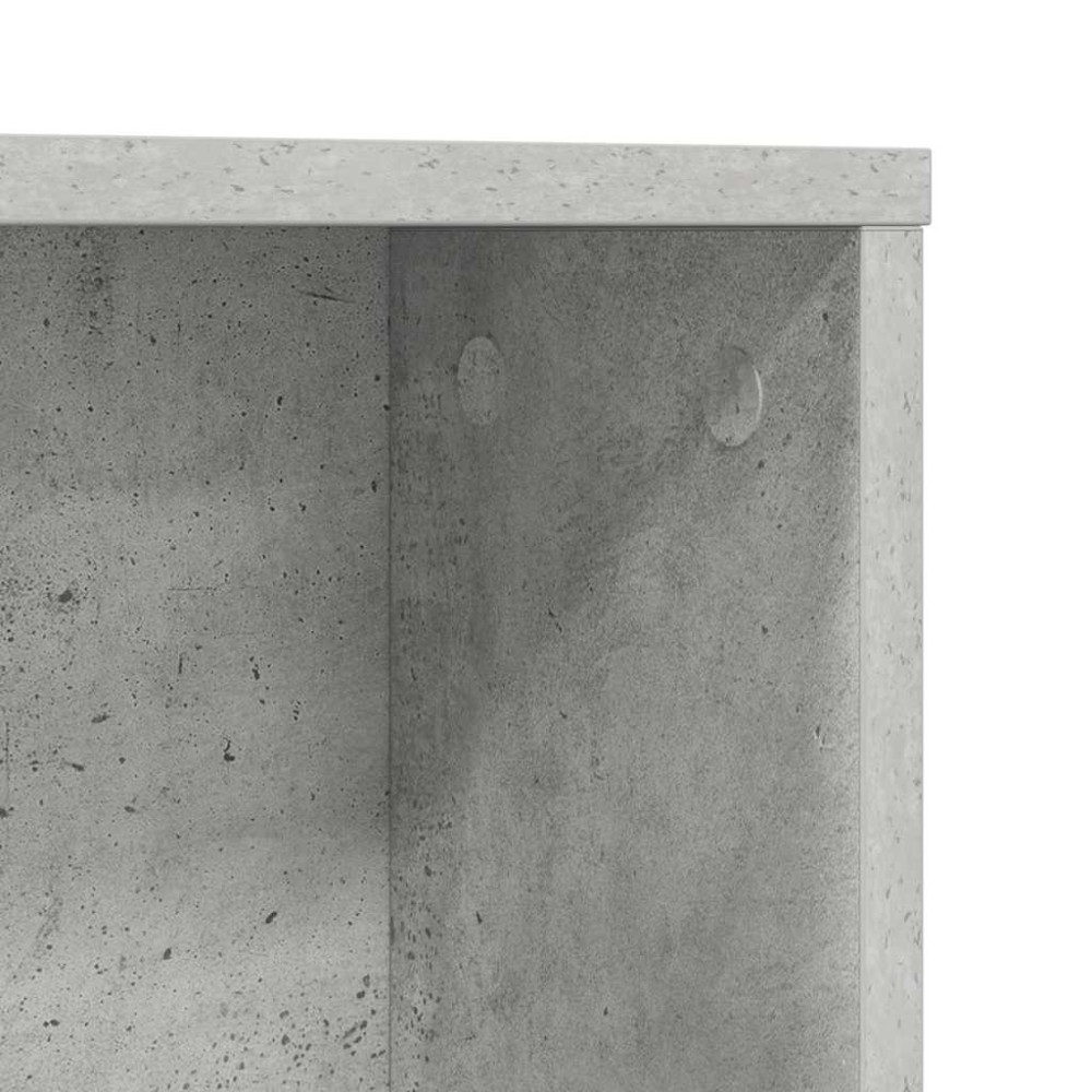 Produktbild för Skrivbord med hylla Betonggrå 91 x 50 x 149 cm Konstruerat trä
