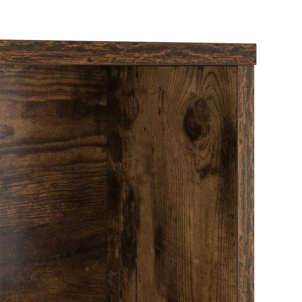 Produktbild för Skrivbord med hylla Rökt ek 91 x 50 x 149 cm Konstruerat trä