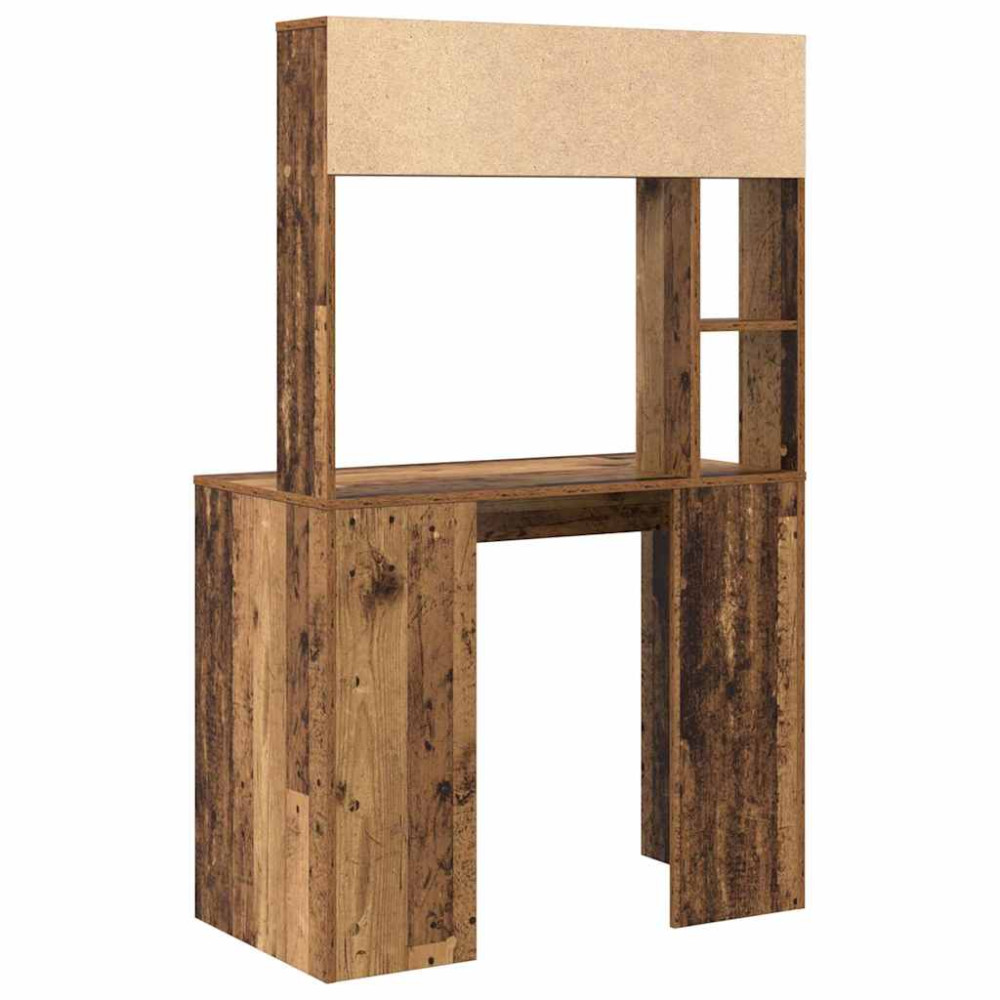 Produktbild för Skrivbord Gammalt trä 91 x 50 x 149 cm Konstruerat trä