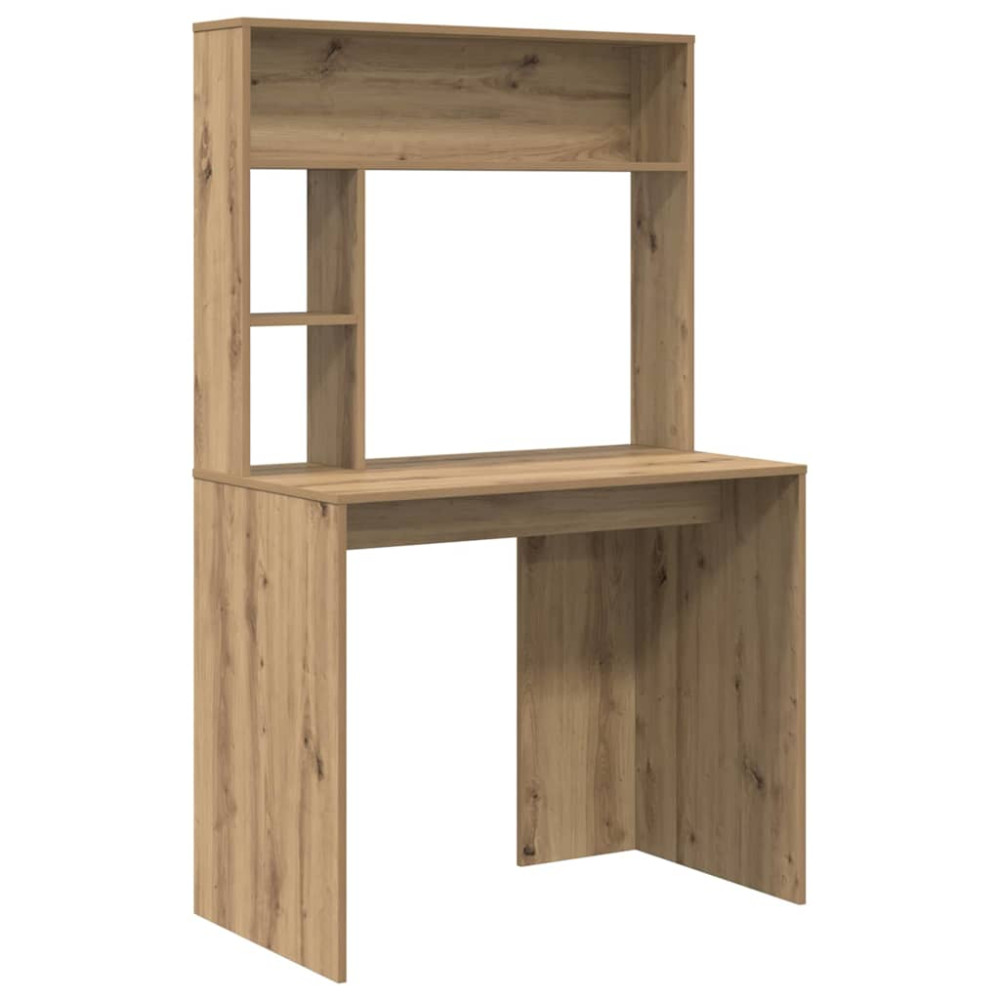 Produktbild för Skrivbord med hylla Artisan Ek 91 x 50 x 149 cm Konstruerat trä