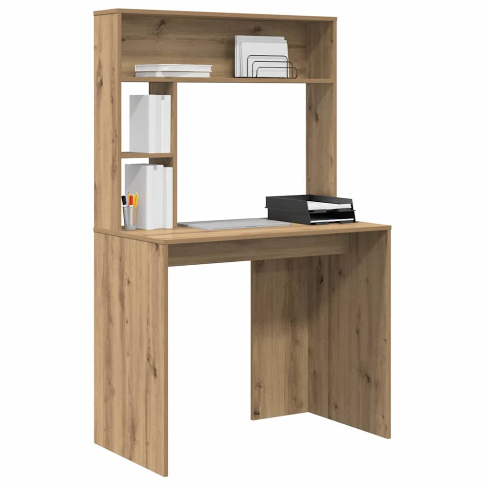 Produktbild för Skrivbord med hylla Artisan Ek 91 x 50 x 149 cm Konstruerat trä