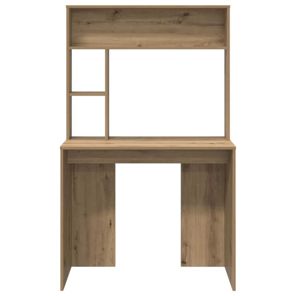 Produktbild för Skrivbord med hylla Artisan Ek 91 x 50 x 149 cm Konstruerat trä