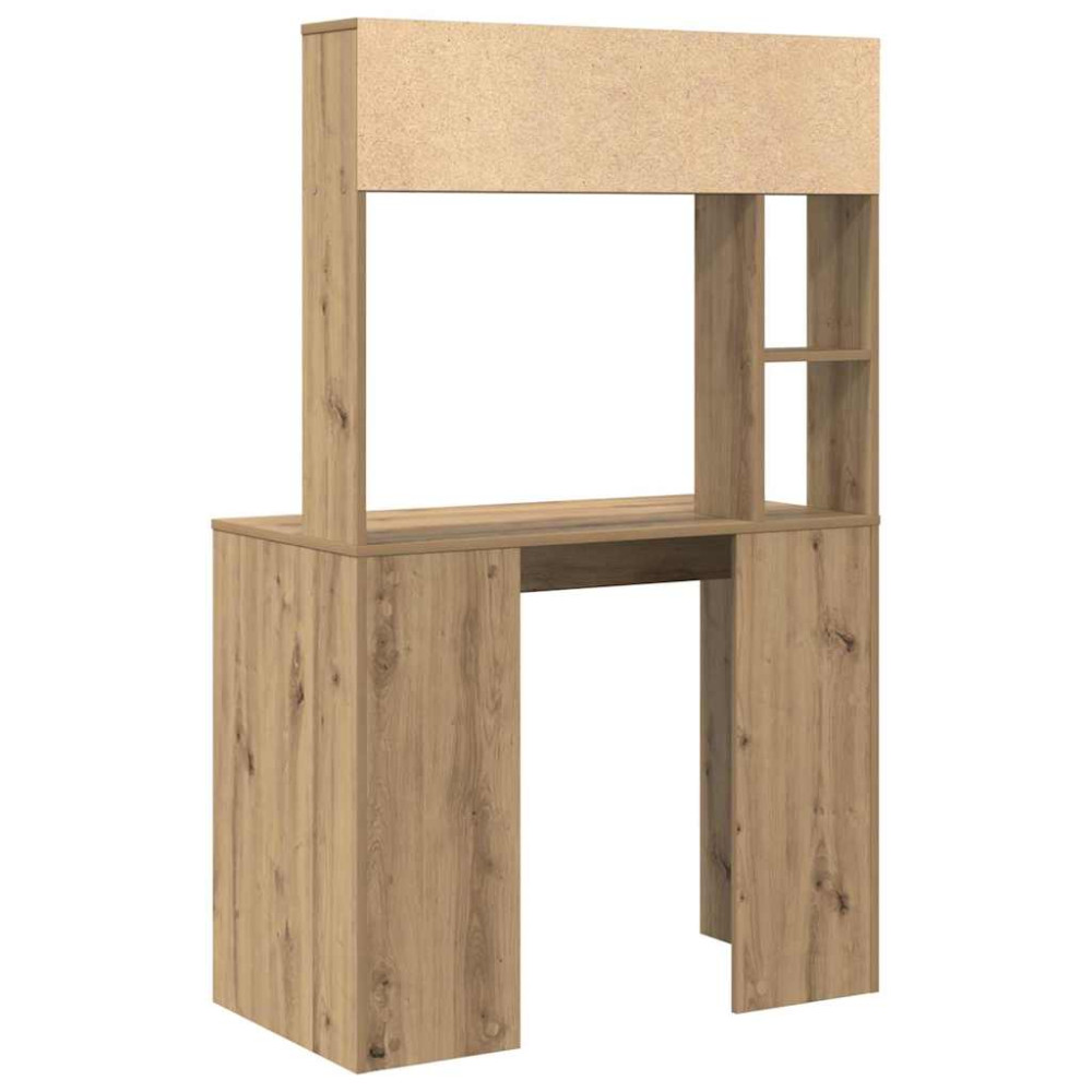 Produktbild för Skrivbord med hylla Artisan Ek 91 x 50 x 149 cm Konstruerat trä
