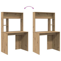 Produktbild för Skrivbord med hylla Artisan Ek 91 x 50 x 149 cm Konstruerat trä