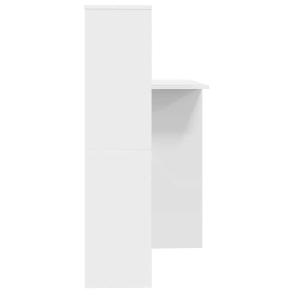 Produktbild för Skrivbord med hylla Vit 131,5 x 50 x 106,5 cm Konstruerat trä