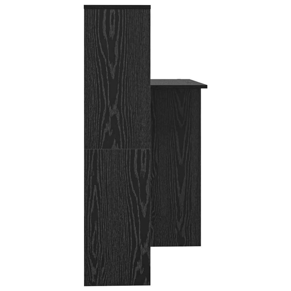 Produktbild för Skrivbord Svart Ek 131,5 x 50 x 106,5 cm Konstruerat trä