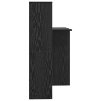 Produktbild för Skrivbord Svart Ek 131,5 x 50 x 106,5 cm Konstruerat trä