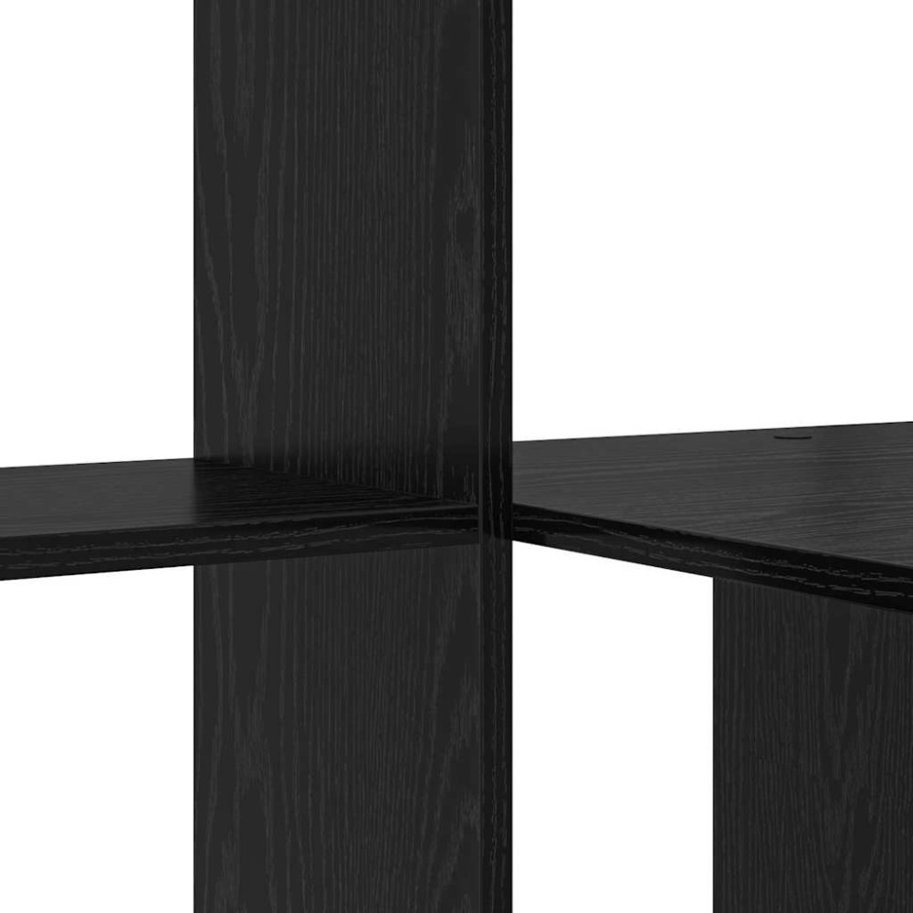 Produktbild för Skrivbord Svart Ek 131,5 x 50 x 106,5 cm Konstruerat trä