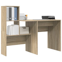 Produktbild för Skrivbord Sonoma-ek 131,5 x 50 x 106,5 cm Konstruerat trä