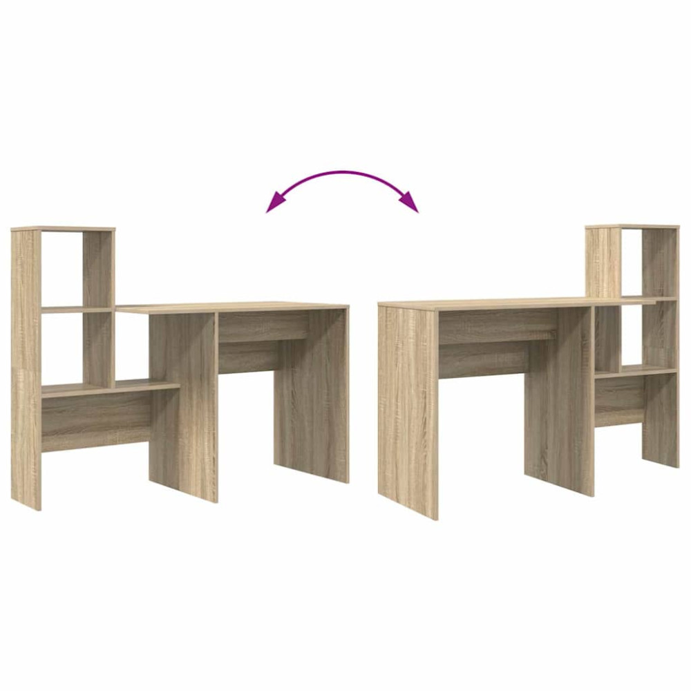 Produktbild för Skrivbord Sonoma-ek 131,5 x 50 x 106,5 cm Konstruerat trä