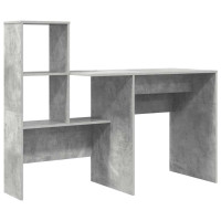Produktbild för Skrivbord Betonggrå 131,5 x 50 x 106,5 cm Konstruerat trä