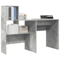Produktbild för Skrivbord Betonggrå 131,5 x 50 x 106,5 cm Konstruerat trä