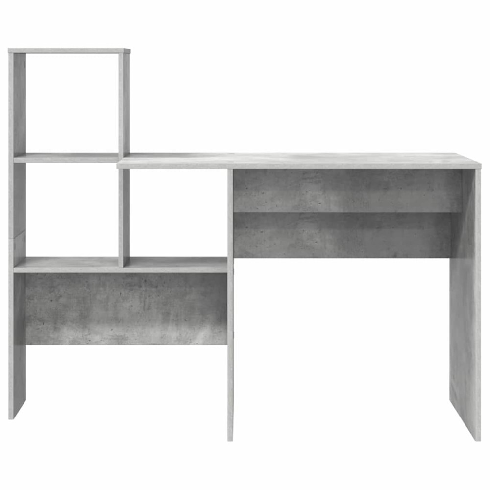 Produktbild för Skrivbord Betonggrå 131,5 x 50 x 106,5 cm Konstruerat trä