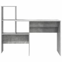 Produktbild för Skrivbord Betonggrå 131,5 x 50 x 106,5 cm Konstruerat trä