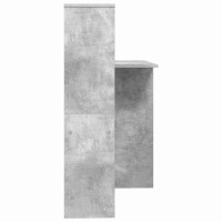 Produktbild för Skrivbord Betonggrå 131,5 x 50 x 106,5 cm Konstruerat trä