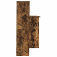 Produktbild för Skrivbord Rökt ek 131,5 x 50 x 106,5 cm Konstruerat trä