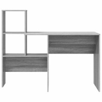 Produktbild för Skrivbord Grå Sonoma 131,5 x 50 x 106,5 cm Konstruerat trä