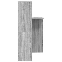 Produktbild för Skrivbord Grå Sonoma 131,5 x 50 x 106,5 cm Konstruerat trä