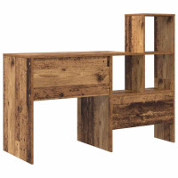 Produktbild för Skrivbord Gammalt trä 131,5 x 50 x 106,5 cm Konstruerat trä