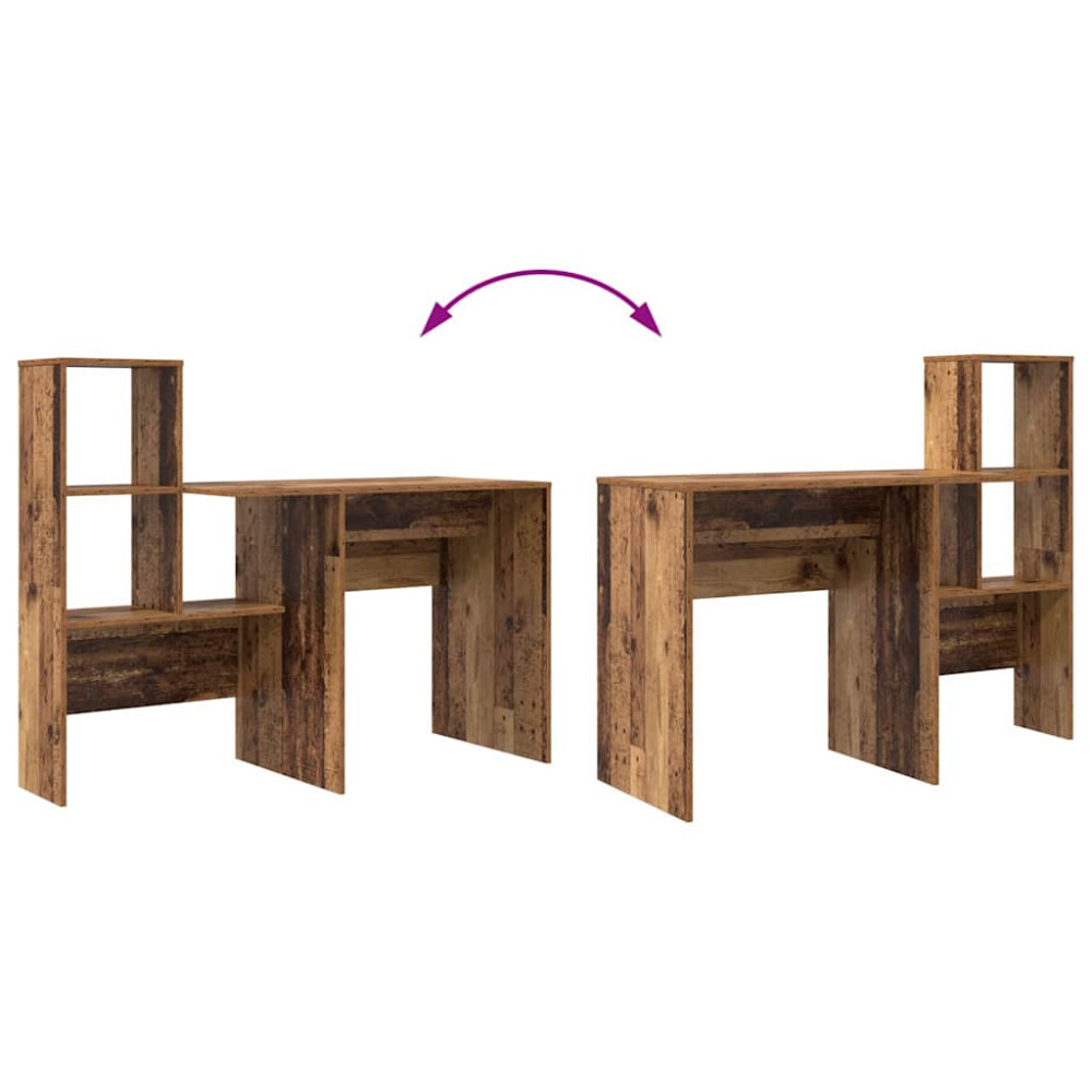 Produktbild för Skrivbord Gammalt trä 131,5 x 50 x 106,5 cm Konstruerat trä