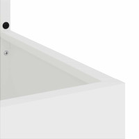 Produktbild för Trädgårds integritetsskärm Vit 32 x 32 x 150 cm Kallvalsat stål