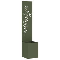 Produktbild för Trädgårds integritetsskärm Blommor Olivgrön 32 x 32 x 150 cm