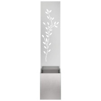 Produktbild för Trädgårds integritetsskärm Blommor Silver 32 x 32 x 150 cm