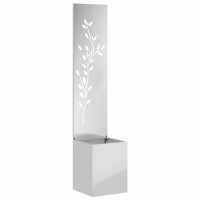Produktbild för Trädgårds integritetsskärm Blommor Silver 32 x 32 x 150 cm