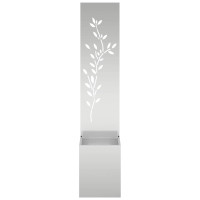 Produktbild för Trädgårds integritetsskärm Blommor Silver 32 x 32 x 150 cm