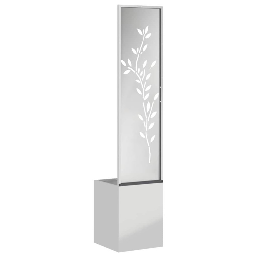 Produktbild för Trädgårds integritetsskärm Blommor Silver 32 x 32 x 150 cm