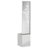 Produktbild för Trädgårds integritetsskärm Blommor Silver 32 x 32 x 150 cm