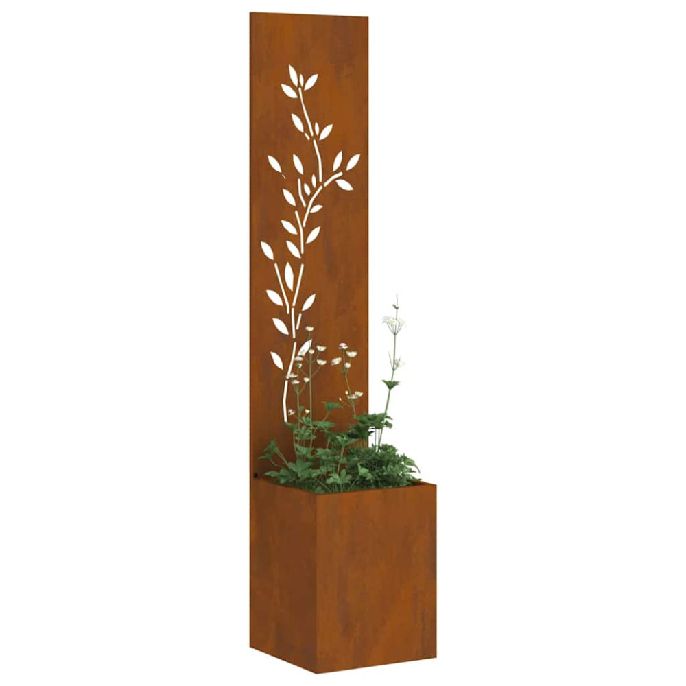 Produktbild för Trädgårds integritetsskärm Rostig 32 x 32 x 150 cm cortenstål