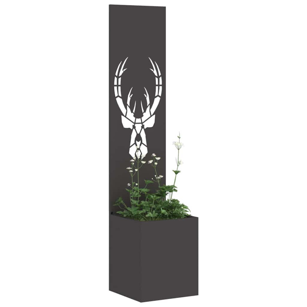 Produktbild för Trädgårds integritetsskärm Djurtryck Svart 32 x 32 x 150 cm