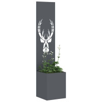 Produktbild för Trädgårds integritetsskärm Djurtryck Antracit 32 x 32 x 150 cm