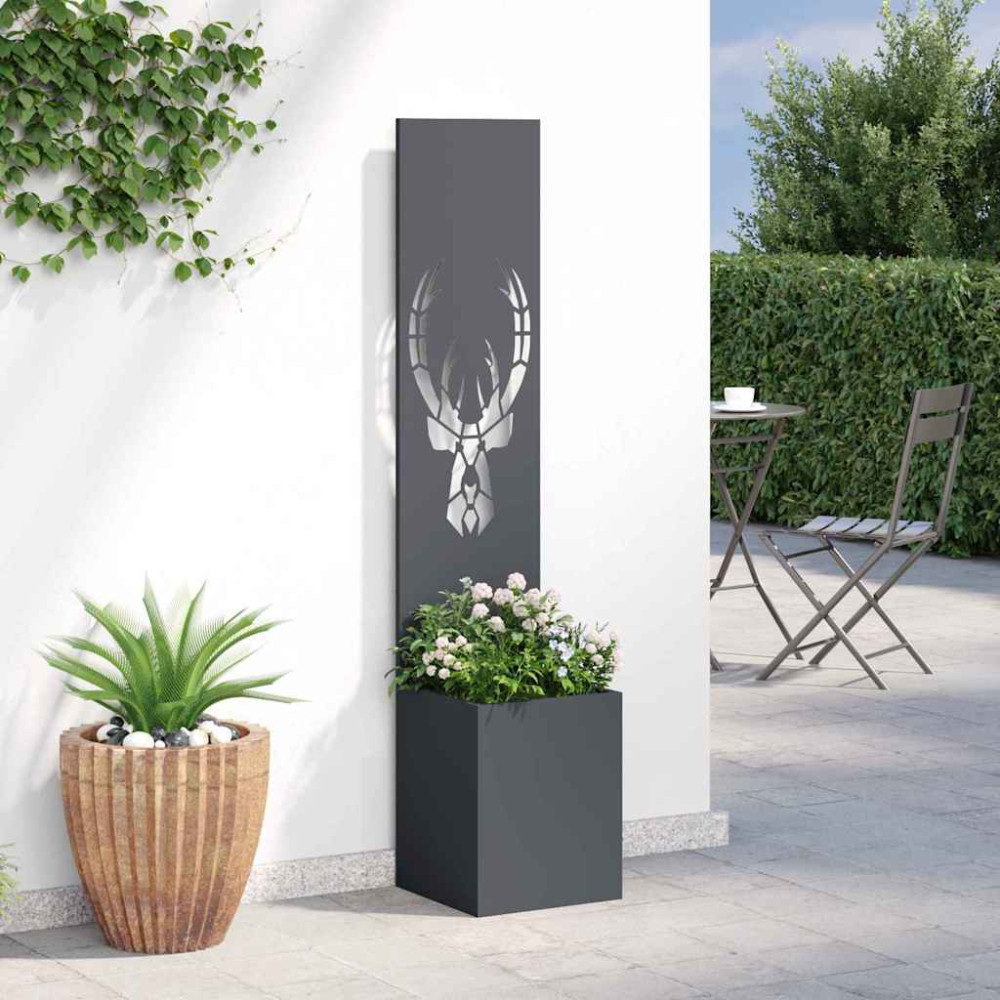 Produktbild för Trädgårds integritetsskärm Djurtryck Antracit 32 x 32 x 150 cm