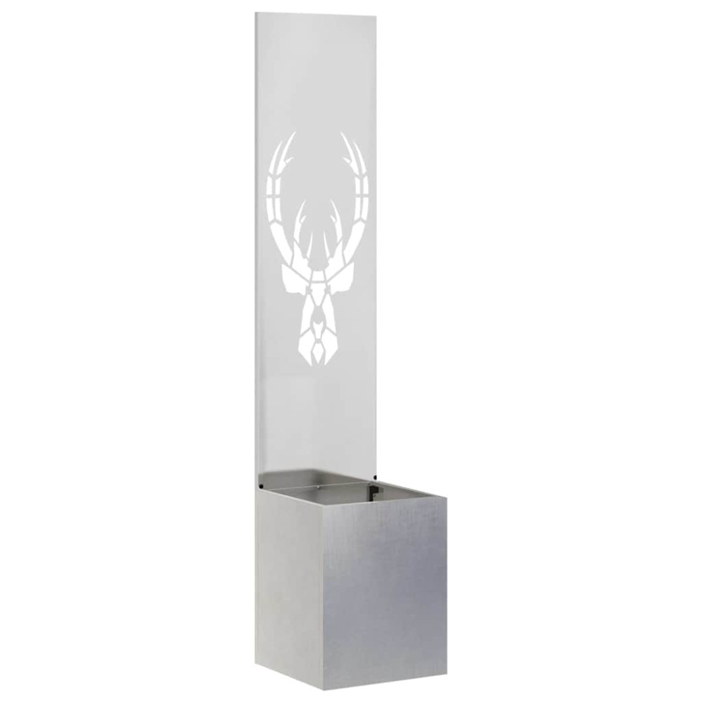 Produktbild för Trädgårds integritetsskärm Djurtryck Silver 32 x 32 x 150 cm