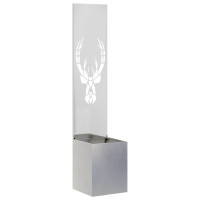 Produktbild för Trädgårds integritetsskärm Djurtryck Silver 32 x 32 x 150 cm