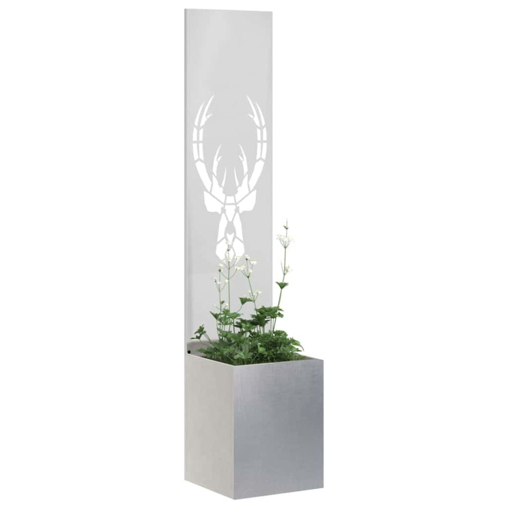 Produktbild för Trädgårds integritetsskärm Djurtryck Silver 32 x 32 x 150 cm